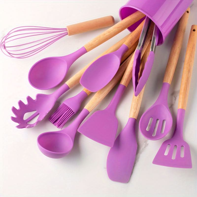 12-teiliges Küchen-Utensilien-Set - Kratzfest & Hitzebeständig - Image 6
