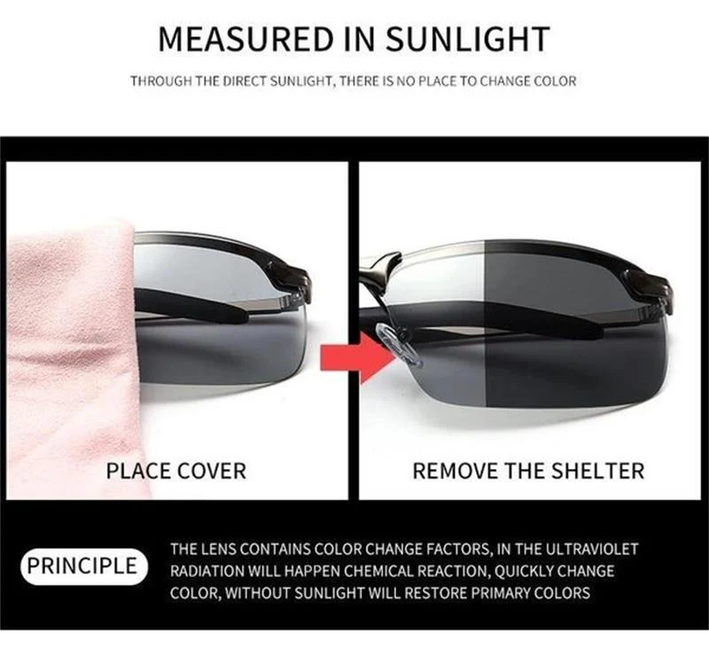 2023 Photochromic Sunglasses with Anti-glare Polarized Lens(50% OFF) - Image 5
