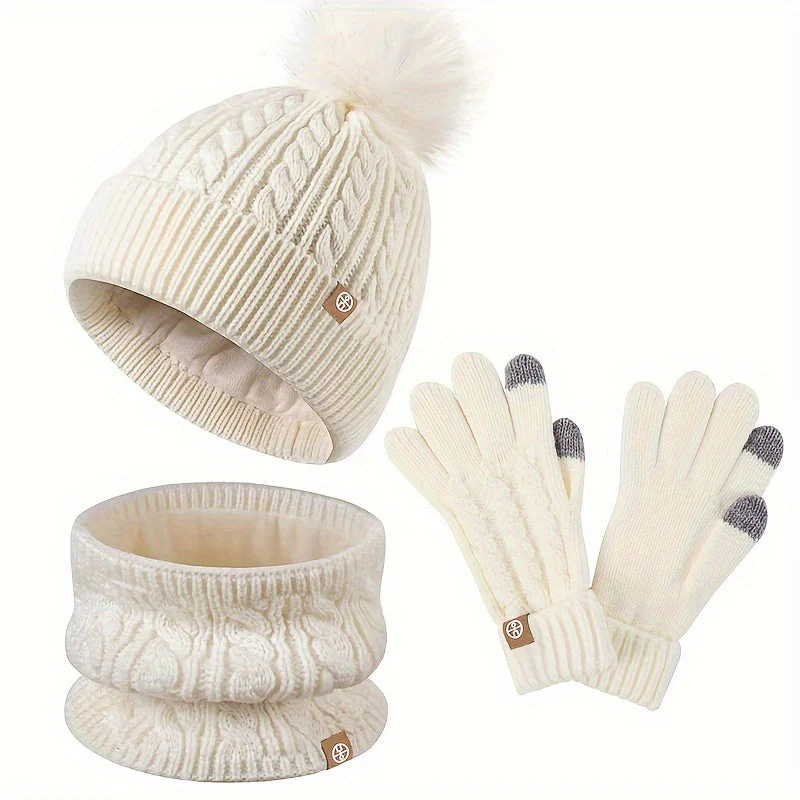 Damen 3-teiliges Set - Touchscreen-Handschuhe, Mütze & Schal - Image 4