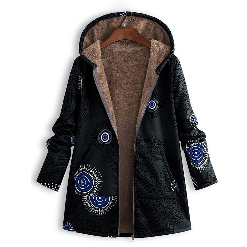 Damen Bedruckte Jacke - Kapuze mit Weichem Futter - Image 7