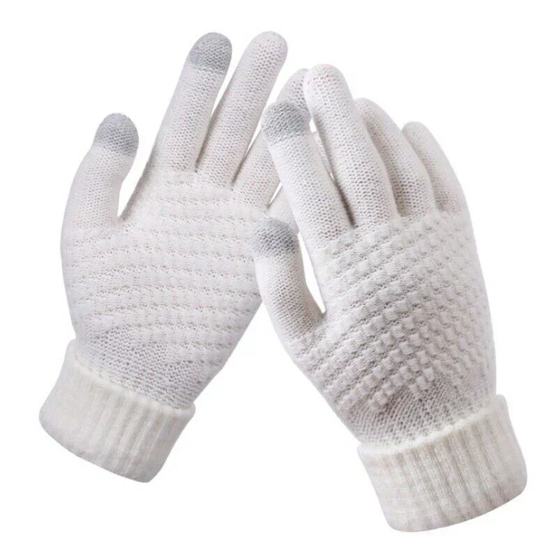 Damen Gestrickte Touchscreen-Winterhandschuhe - Gerippte Bündchen - Image 5