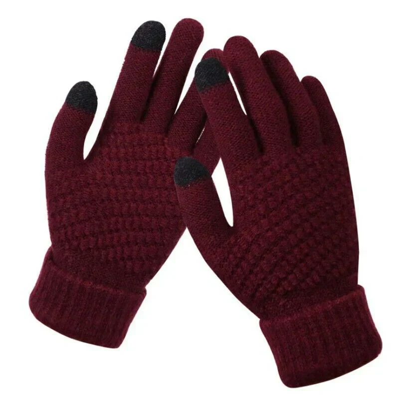 Damen Gestrickte Touchscreen-Winterhandschuhe - Gerippte Bündchen - Image 7