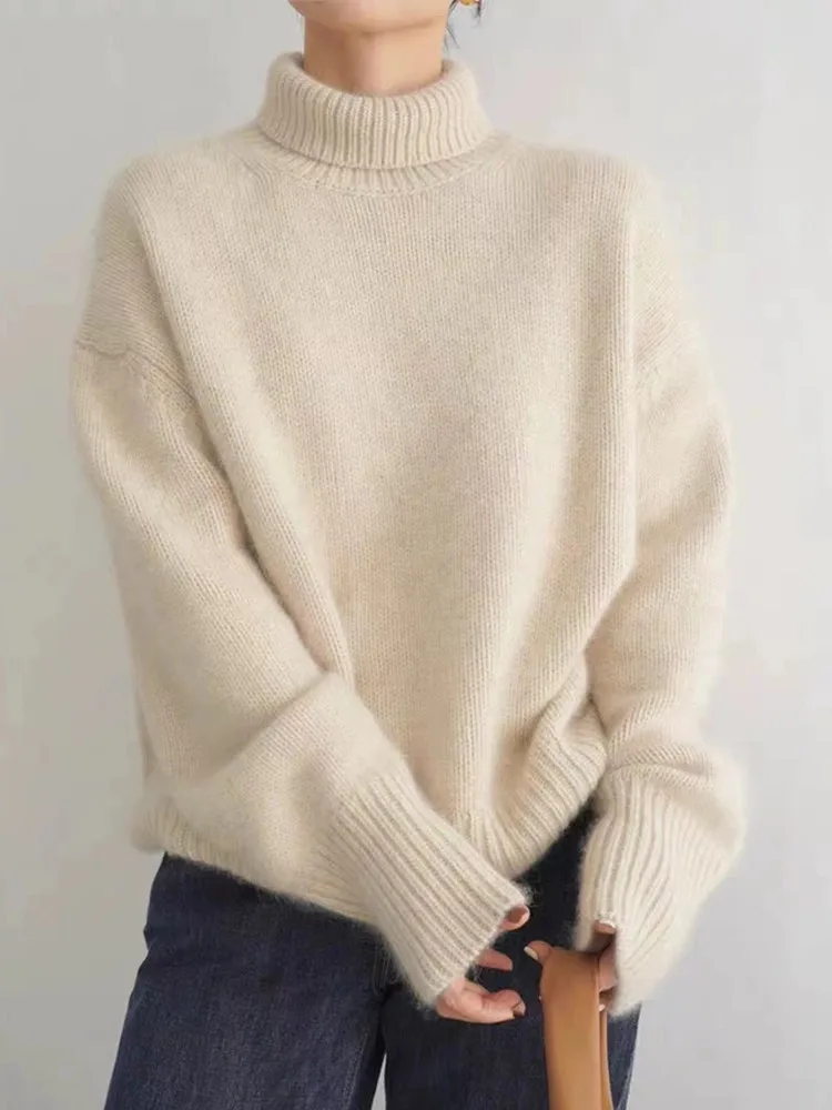 Damen Gestrickter Rollkragenpullover - Gemütliche Oversize-Passform - Image 4