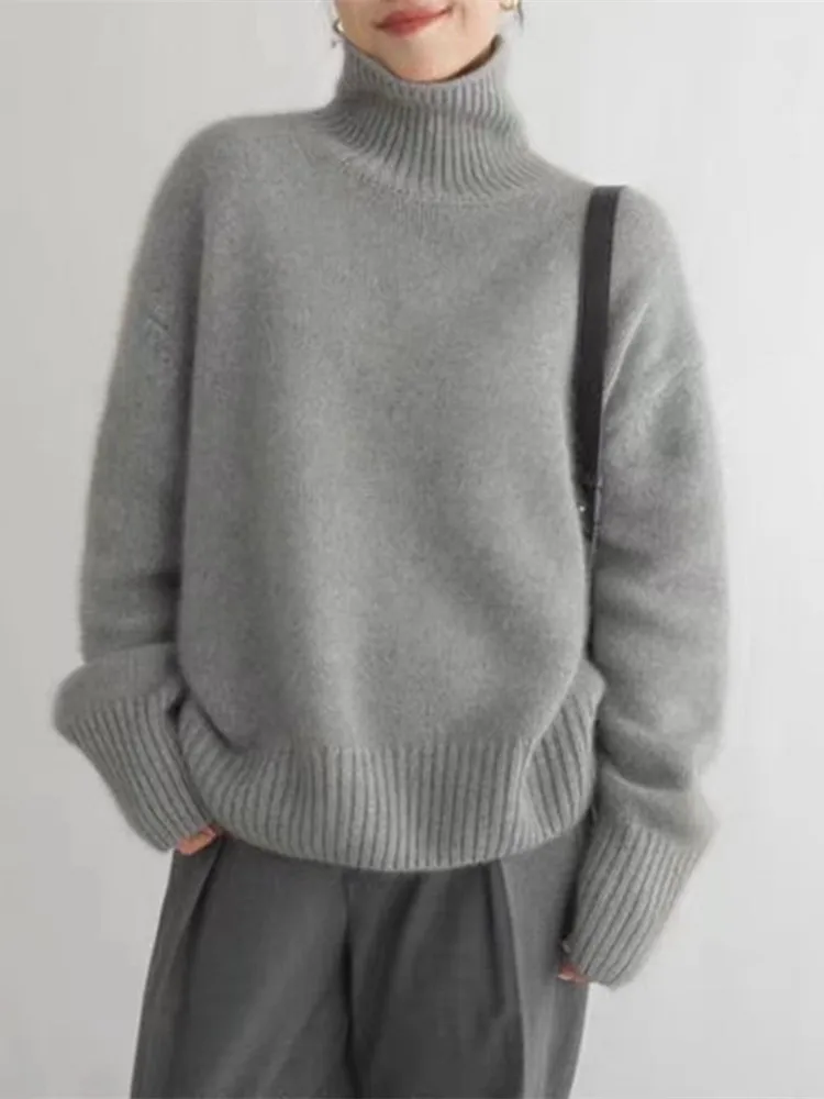 Damen Gestrickter Rollkragenpullover - Gemütliche Oversize-Passform - Image 5