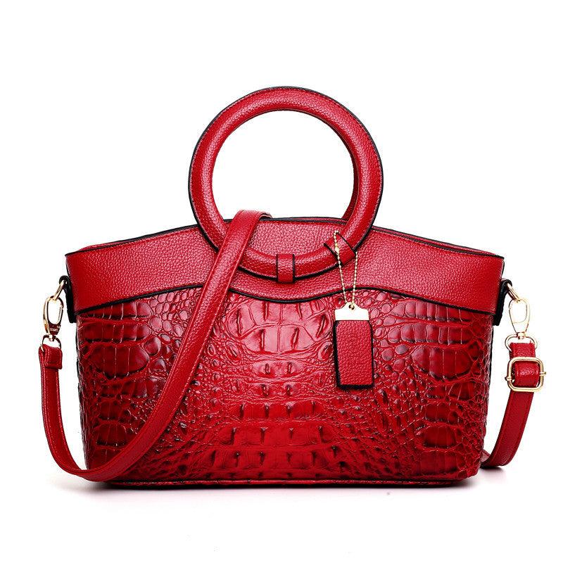 Damen Handtasche mit Krokodilprägung - Elegantes Accessoire - Image 3