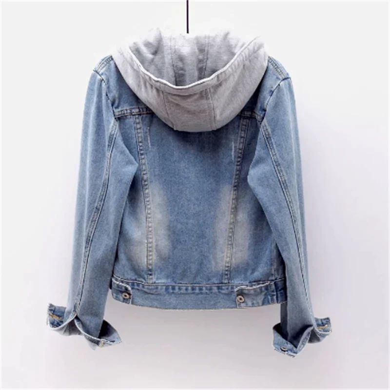 Damen Jeansjacke mit Kapuze - Warm und Stilvoll - Image 2