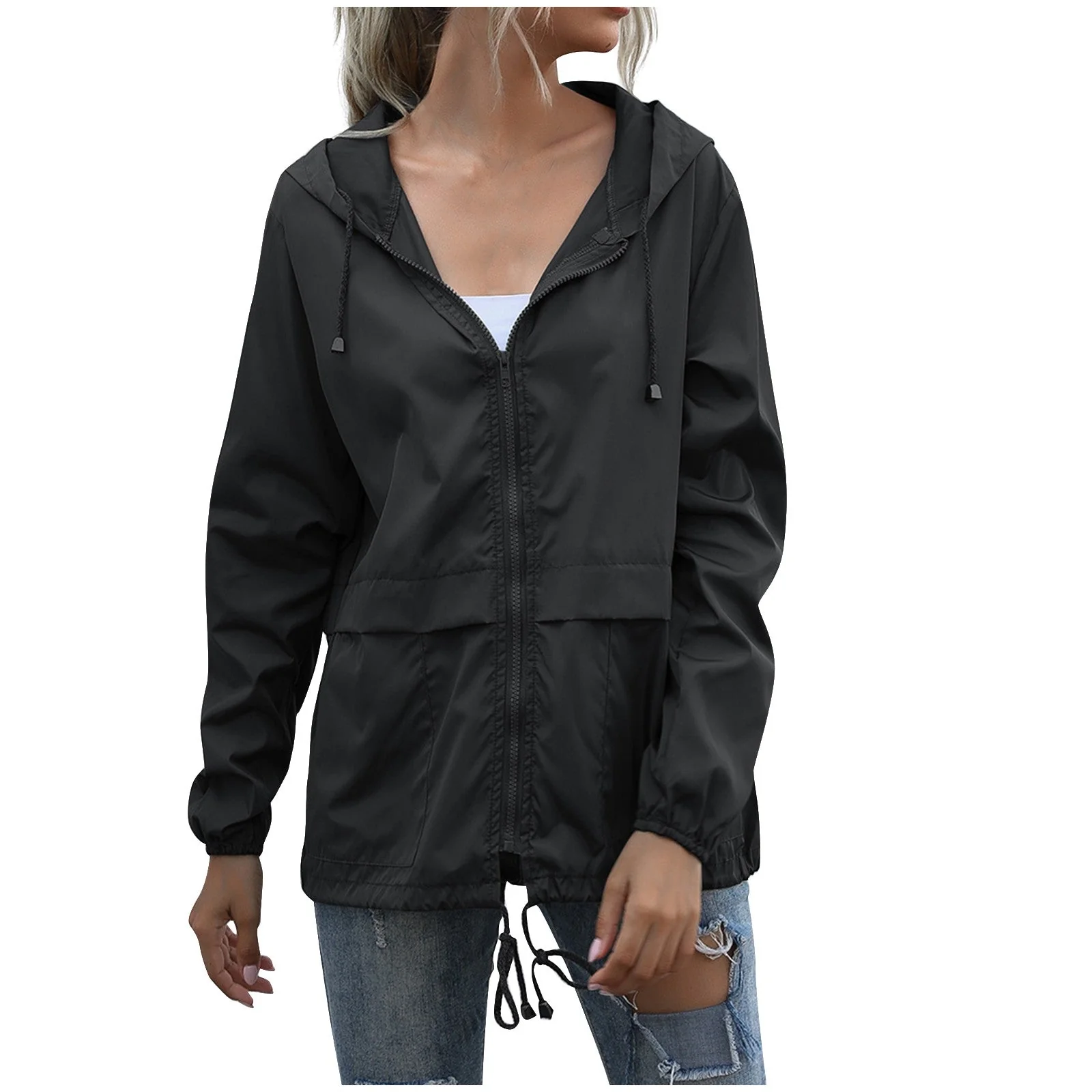 Damen Kapuzen Wasserdichte Jacke - Bequeme Oberbekleidung - Image 3