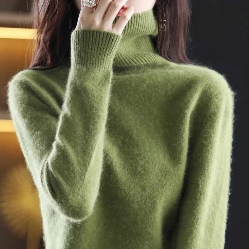 Damen Kaschmir Rollkragenpullover – Flauschig und Gestrickt - Image 12