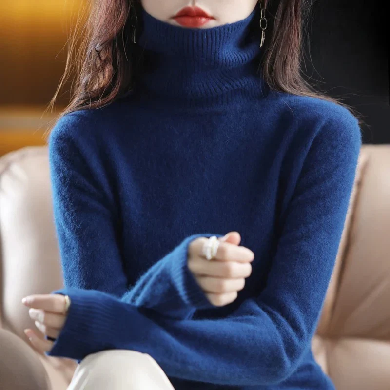Damen Kaschmir Rollkragenpullover – Flauschig und Gestrickt - Image 13