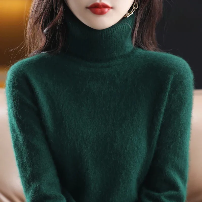 Damen Kaschmir Rollkragenpullover – Flauschig und Gestrickt - Image 16