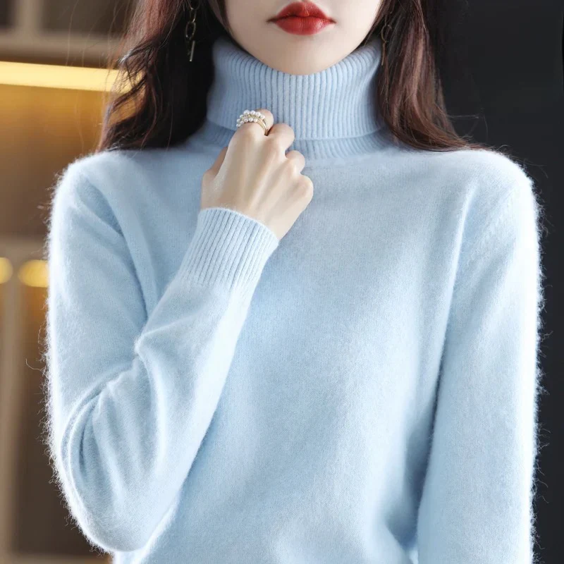 Damen Kaschmir Rollkragenpullover – Flauschig und Gestrickt - Image 5