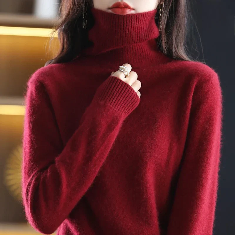 Damen Kaschmir Rollkragenpullover – Flauschig und Gestrickt - Image 7