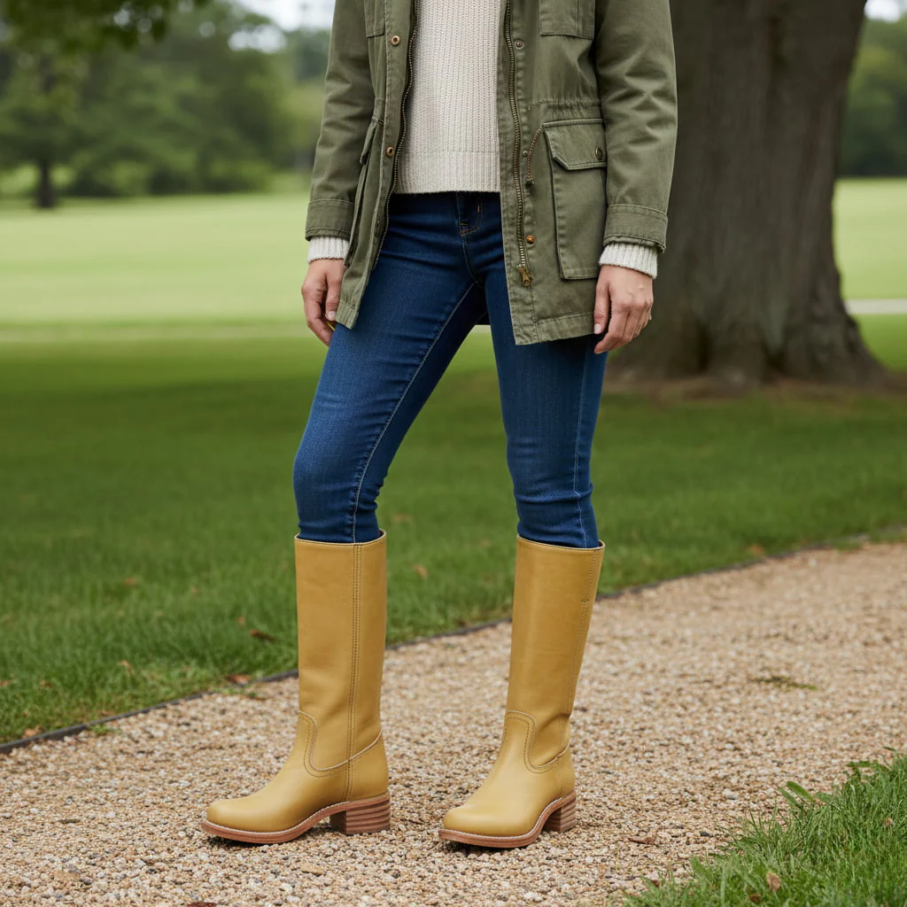 Damen Kniehohe Stiefel - Schlupfstil mit Spitzer Zehenpartie - Image 5