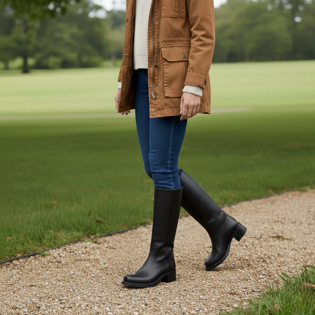 Damen Kniehohe Stiefel - Schlupfstil mit Spitzer Zehenpartie - Image 8