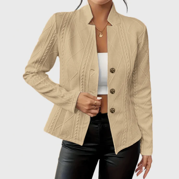Damen Kurz-Blazer – Einreihig mit Stehkragen - Image 2