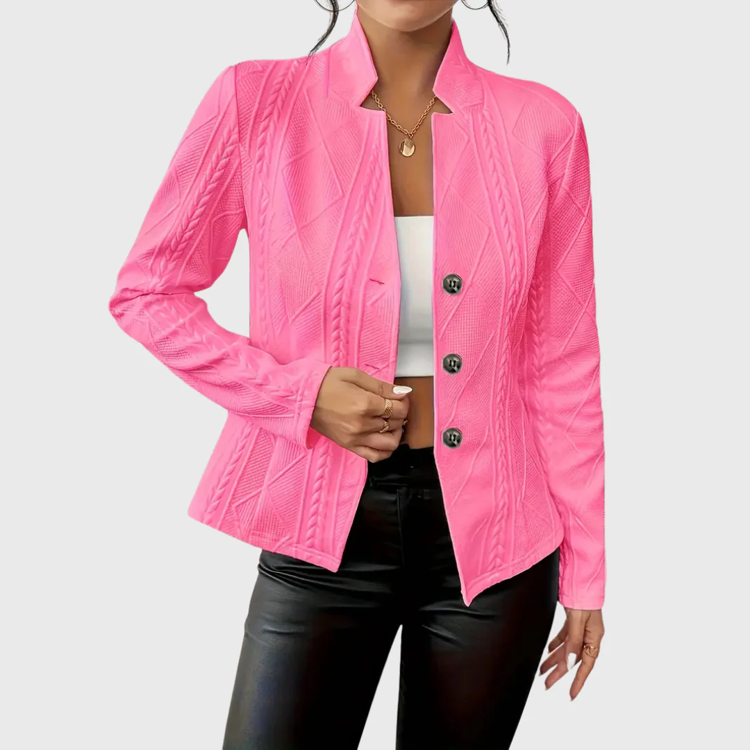 Damen Kurz-Blazer – Einreihig mit Stehkragen - Image 3
