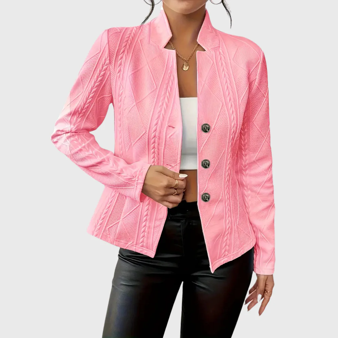 Damen Kurz-Blazer – Einreihig mit Stehkragen - Image 4