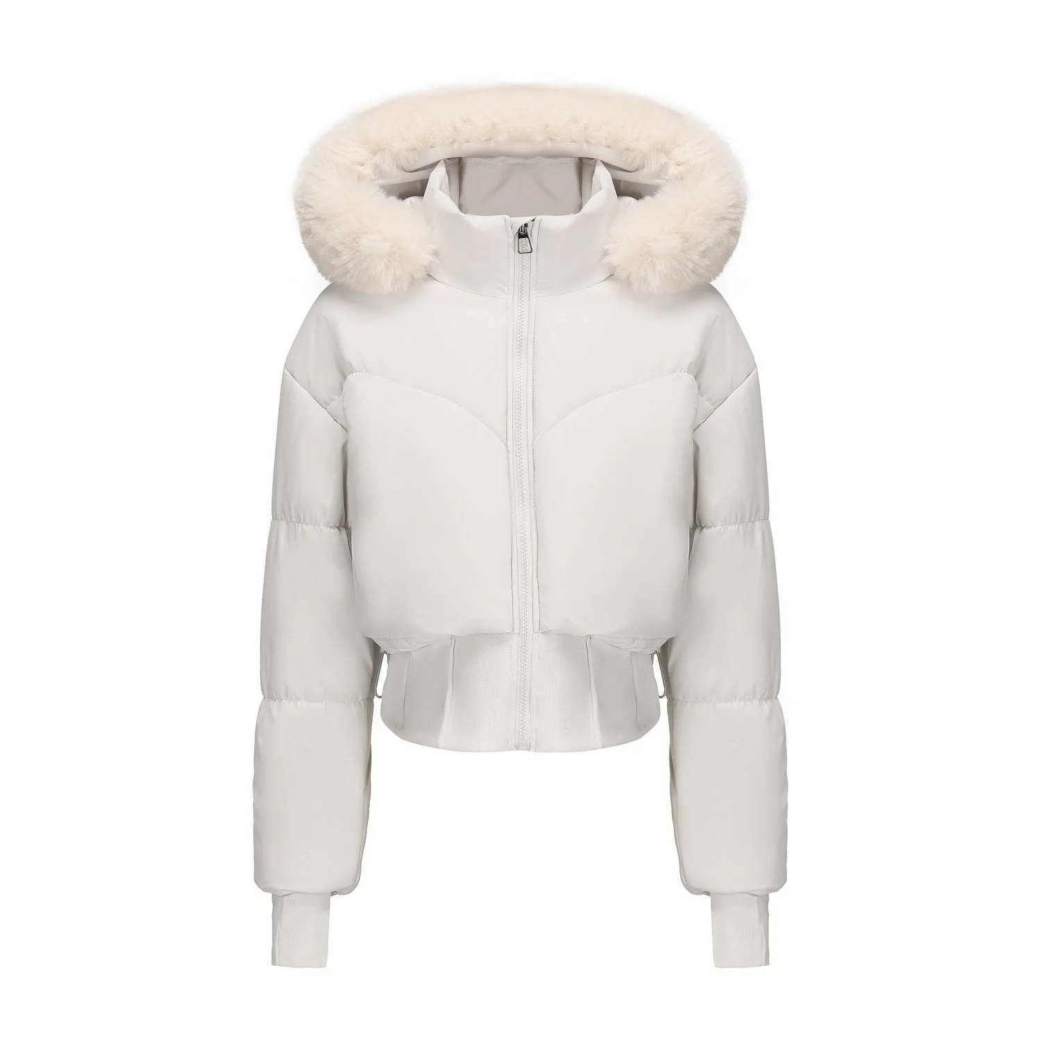 Damen Kurze Steppjacke – Puffer-Jacke mit Abnehmbarer Kapuze - Image 6