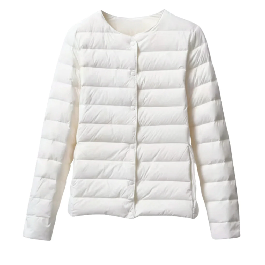 Damen Leichte Steppjacke - Rundhalsausschnitt mit Knopfleiste - Image 7
