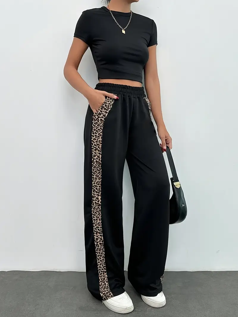 Damen Leoparden-Print-Jogger - Weite Passform Stil - Image 3