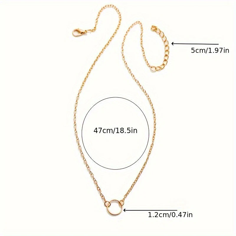 Damen Minimalistische Lariat Halskette - Y-förmiger Tropfenstab - Image 3