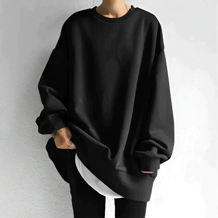 Damen Oversized Pullover Sweatshirt - Entspannte Passform mit Rundhalsausschnitt - Image 3