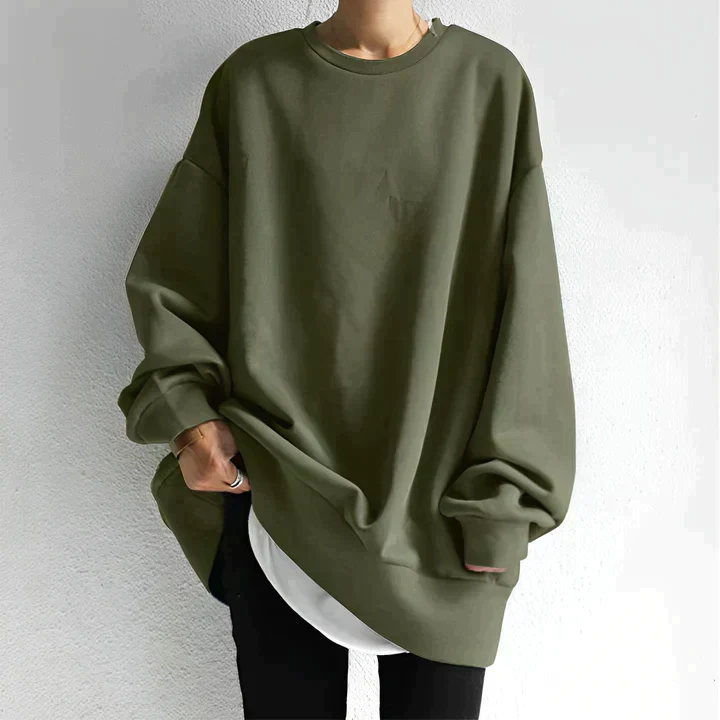 Damen Oversized Pullover Sweatshirt - Entspannte Passform mit Rundhalsausschnitt - Image 4