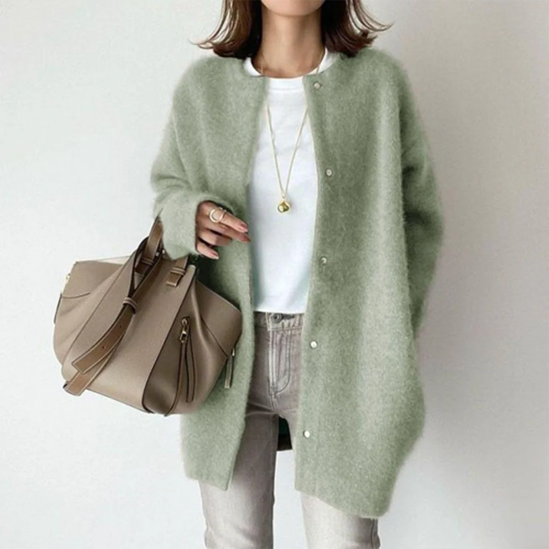 Damen Oversized-Strickjacke – Warme Oberbekleidung - Image 2