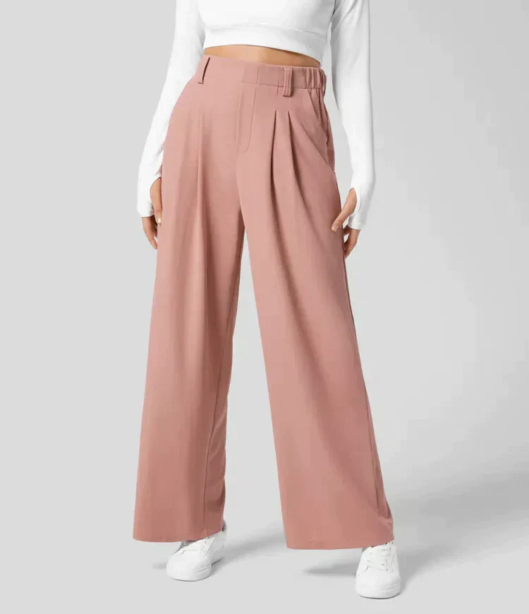 Damen Plissee Arbeitshose - Weites Bein & High-Waisted - Image 4