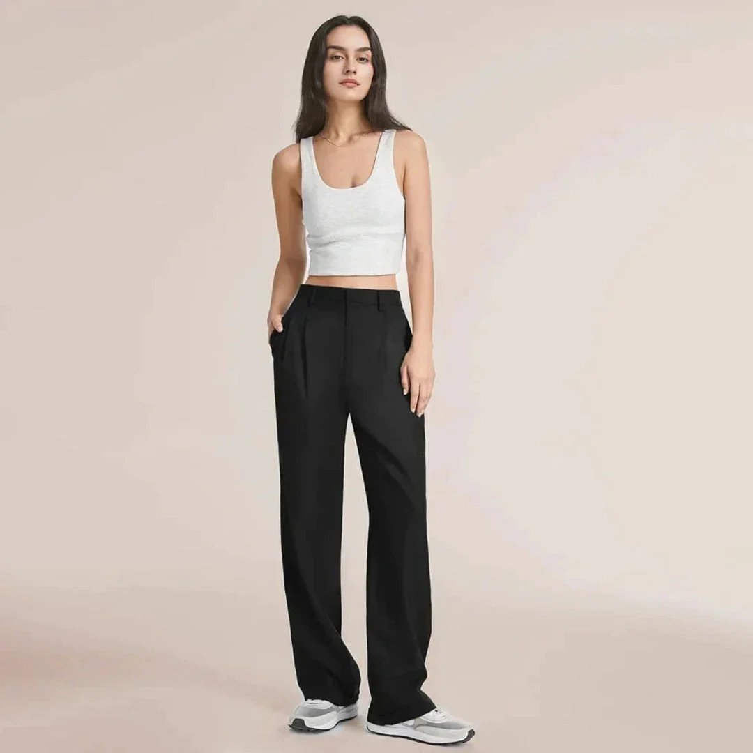 Damen Plissee Arbeitshose - Weites Bein & High-Waisted - Image 3