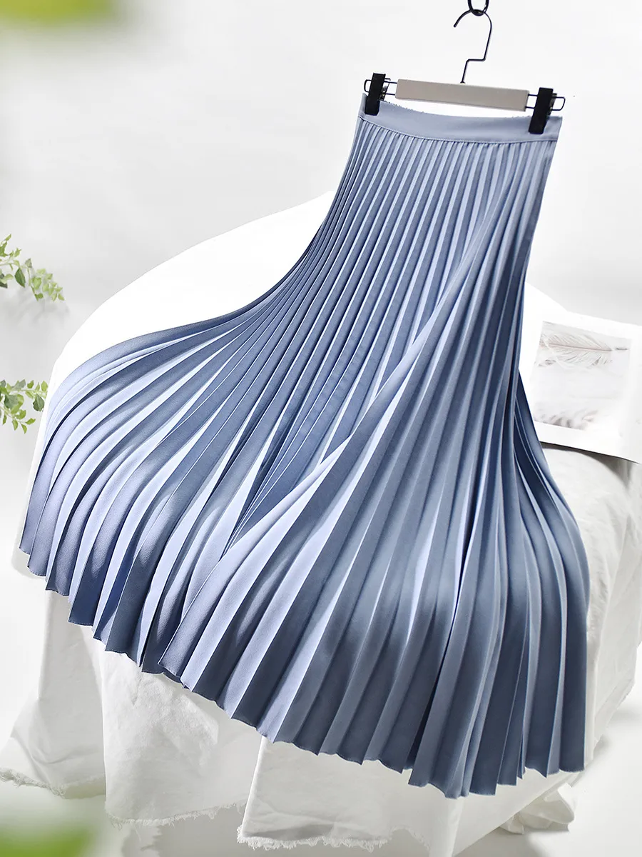 Damen Plissierter Midi Rock - Hochtailliert mit Elastischem Bund - Image 6