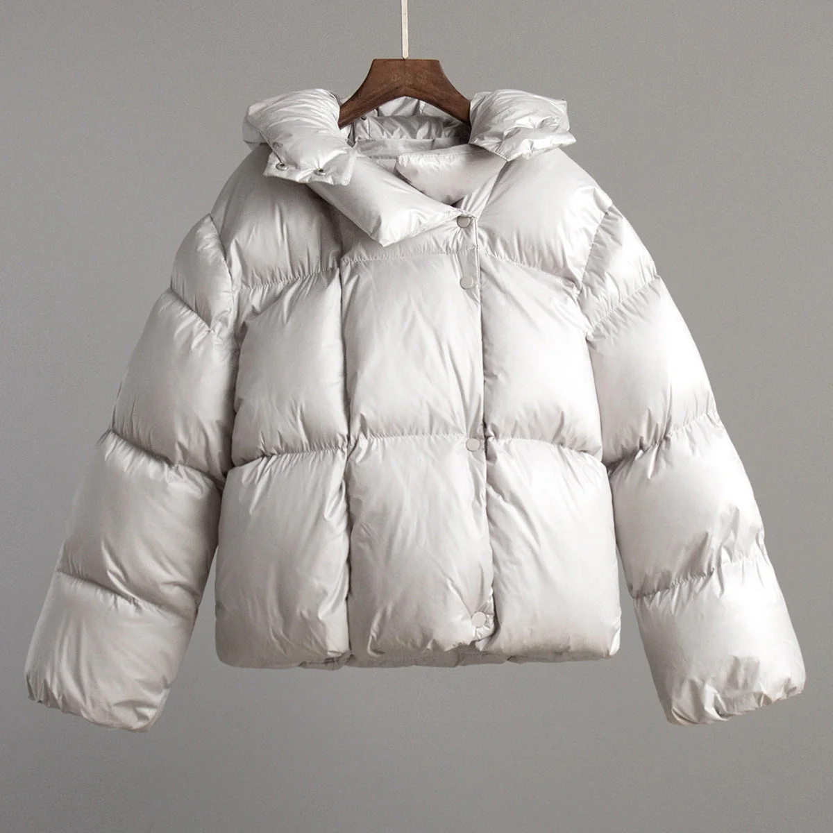 Damen Puffer Jacke - Kapuze & Kurz Geschnitten - Image 5