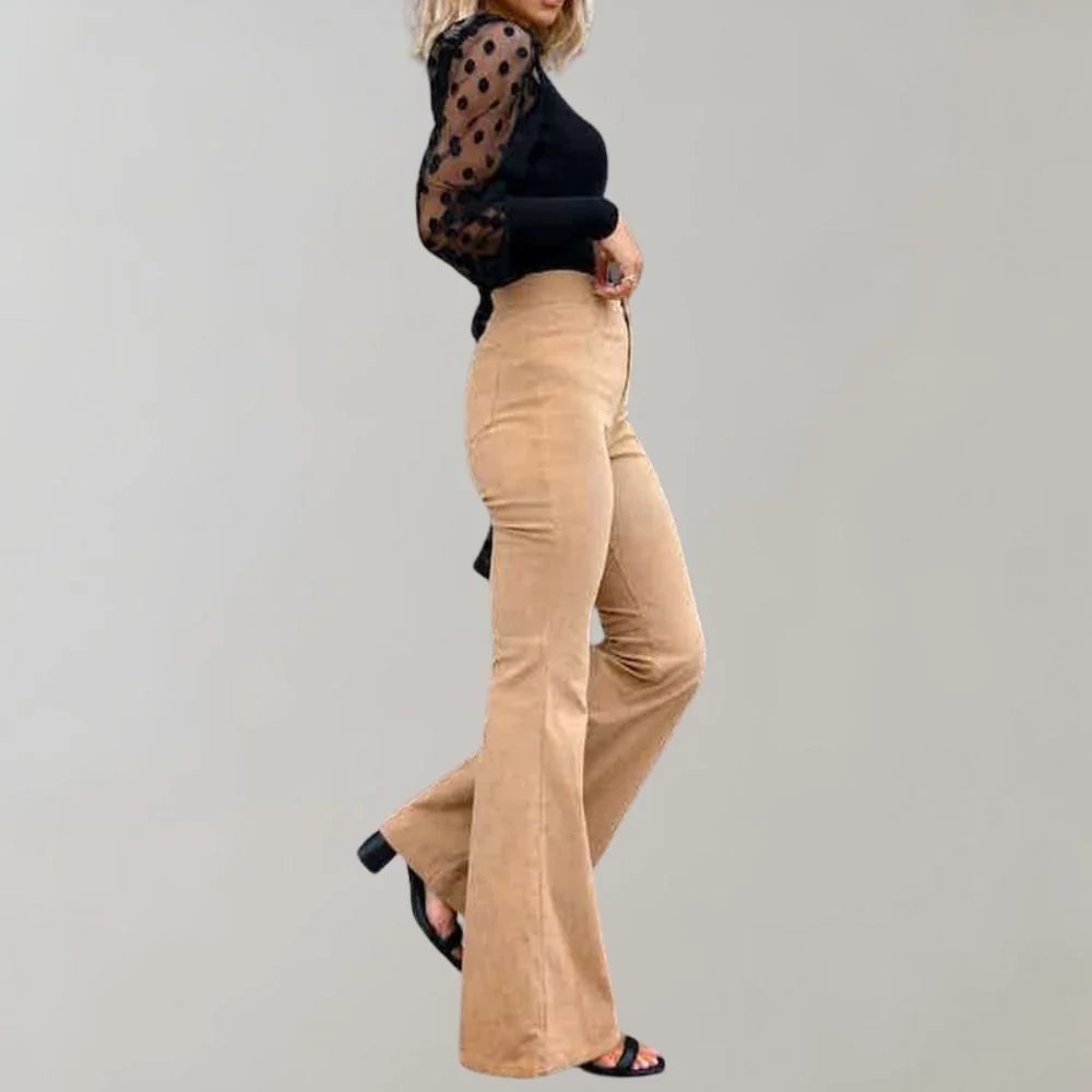 Damen Schlagjeans - High-Waist mit Knopfleiste - Image 4