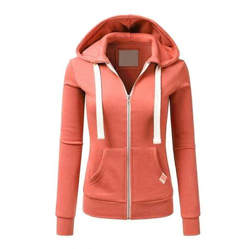 Damen Slim-Fit Kapuzenpullover - Mit Reißverschluss & Kängurutasche - Image 3