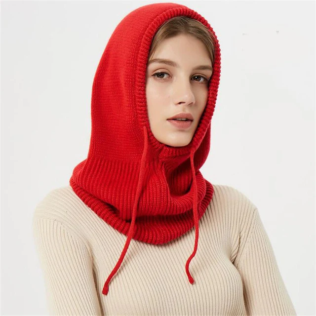 Damen Strick Balaklava - Kopfbedeckung mit Tunnelzug - Image 3