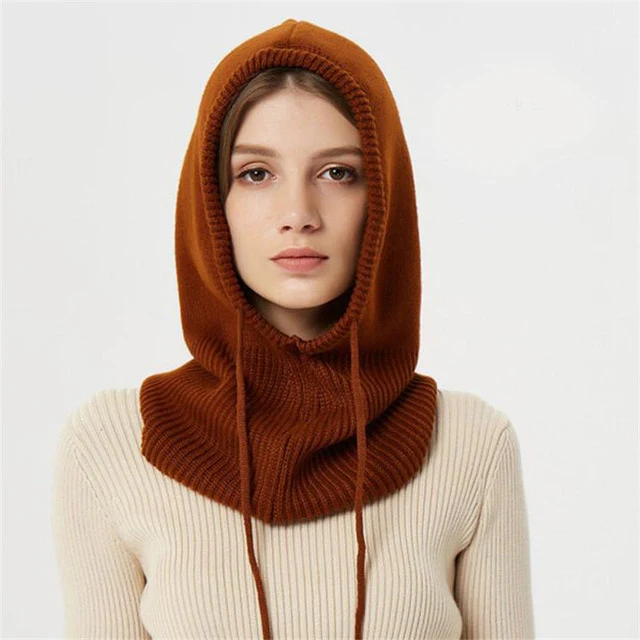 Damen Strick Balaklava - Kopfbedeckung mit Tunnelzug - Image 5