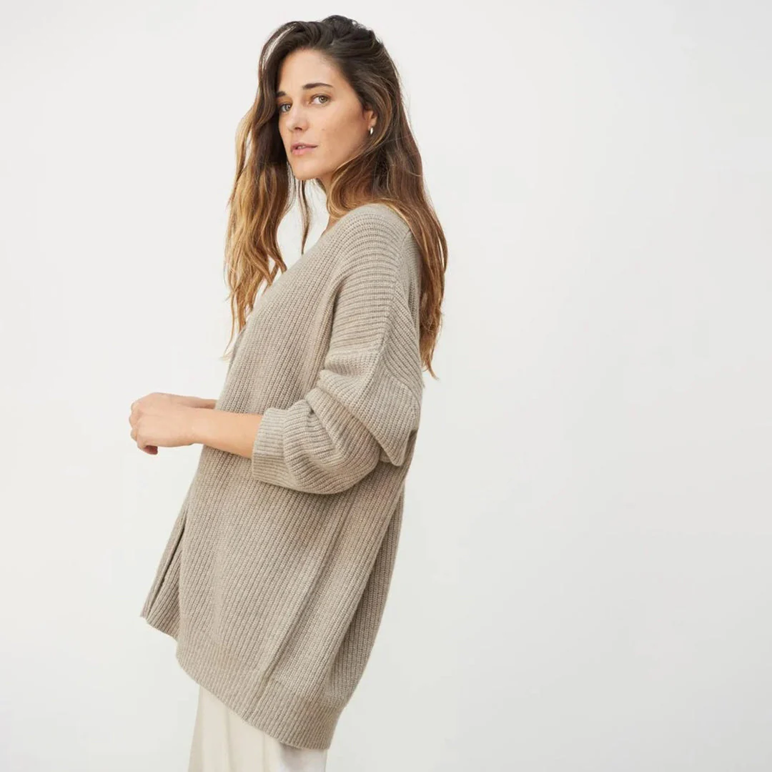 Damen Strick-Cardigan - Gemütliche Oversize-Passform - Image 11