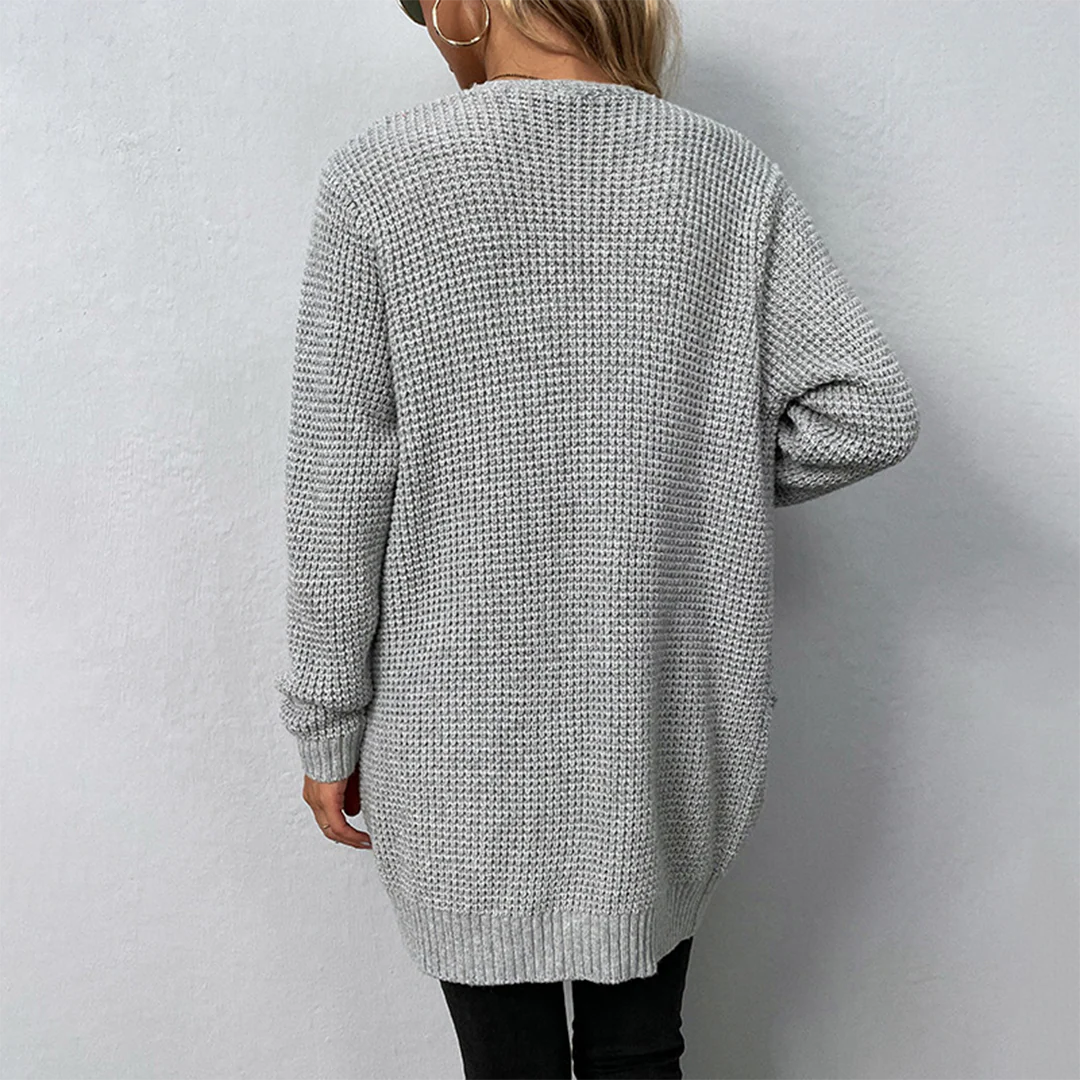 Damen Strick Cardigan - Langer & Lockerer Stil - Image 2