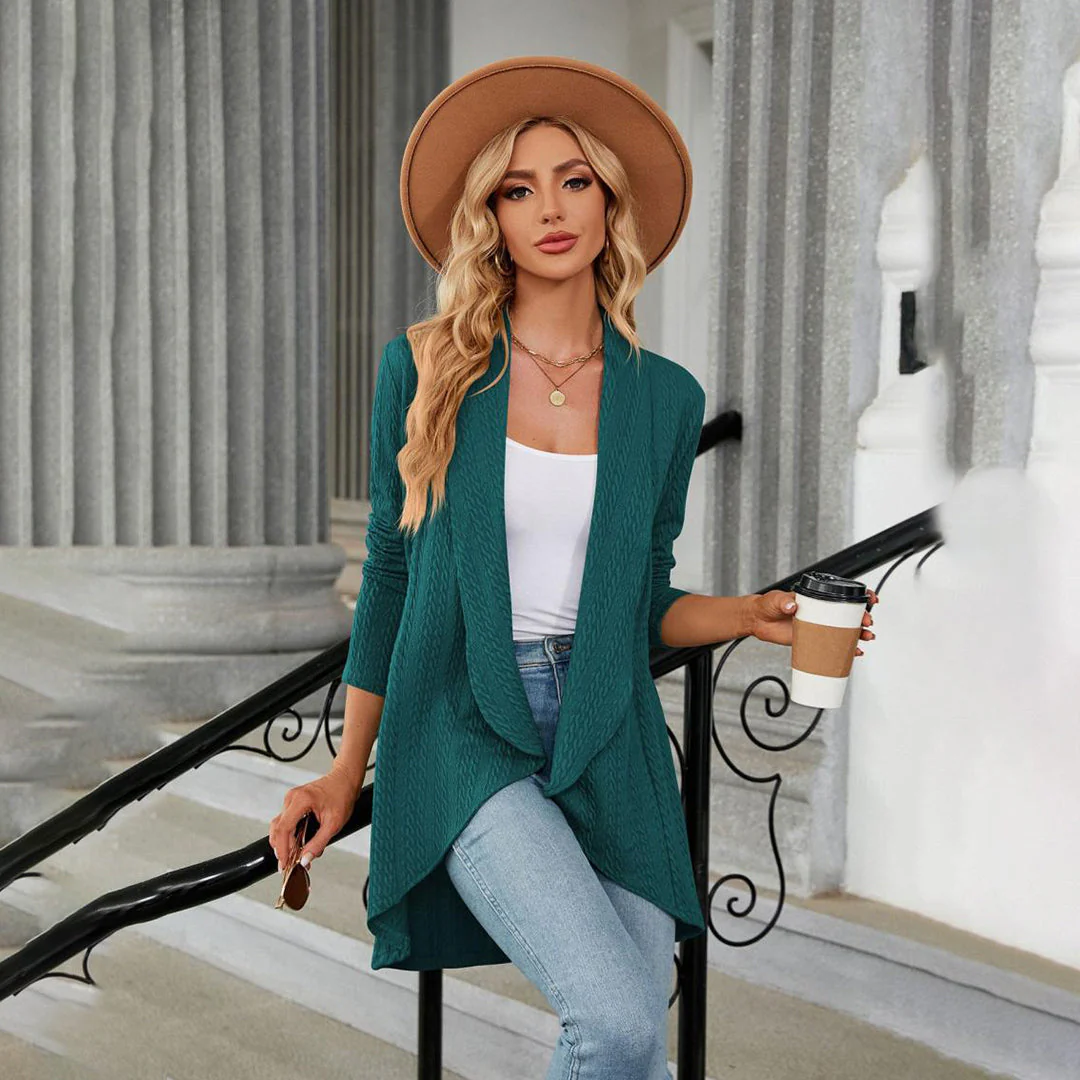 Damen Strick-Cardigan – Offenfront-Stil - Image 6