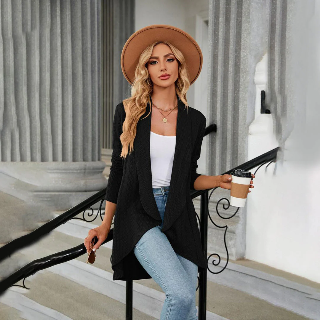 Damen Strick-Cardigan – Offenfront-Stil - Image 8
