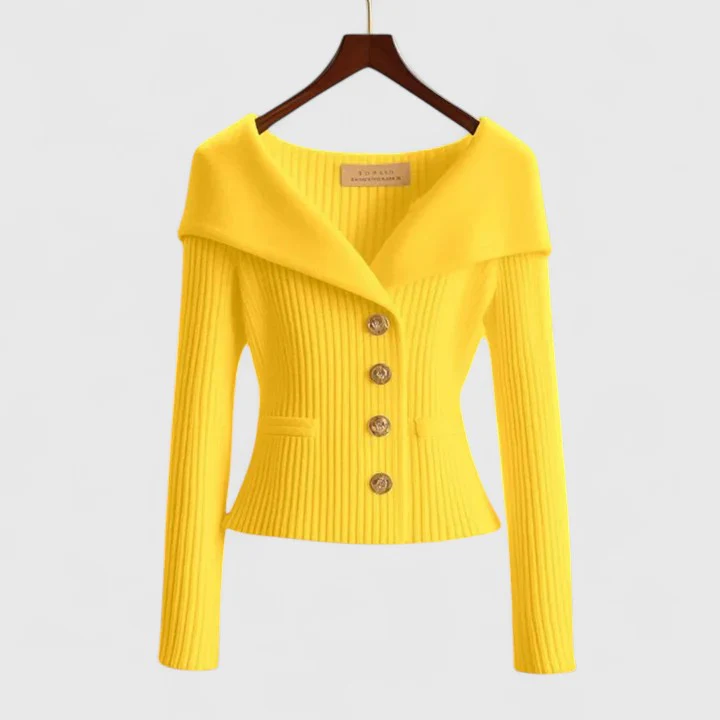 Damen Strickjacke - Schulterfreier Stil & Schmale Passform - Image 5