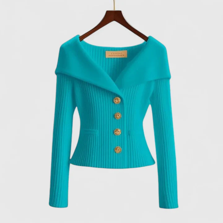 Damen Strickjacke - Schulterfreier Stil & Schmale Passform - Image 8