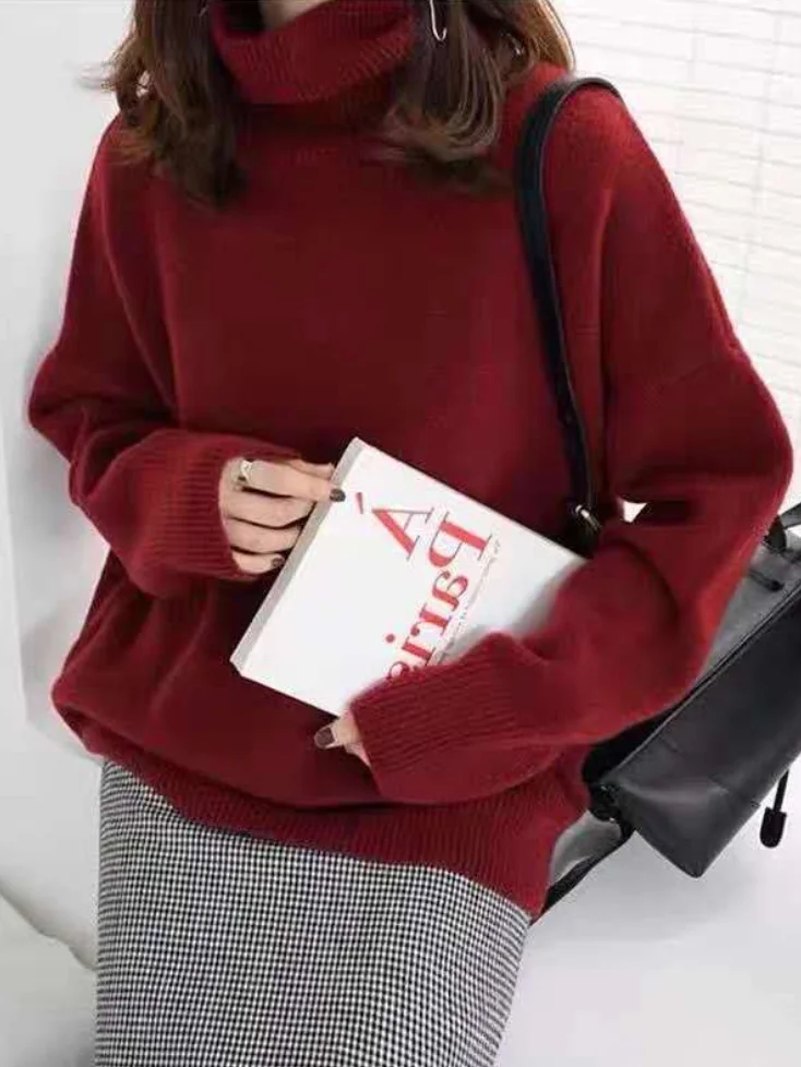 Damen Strickpullover - Rollkragen mit Übergroßem Schnitt - Image 5