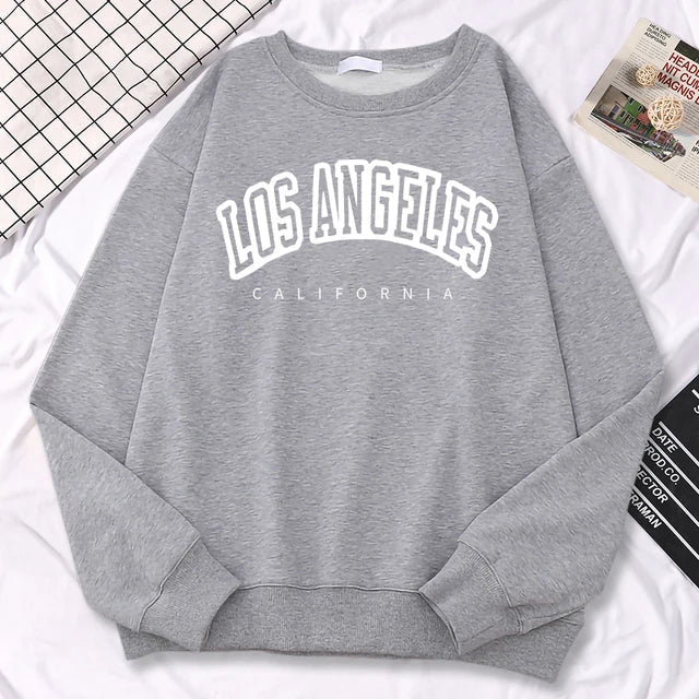 Damen-Sweatshirt in Übergröße - Los Angeles California-Print - Image 6