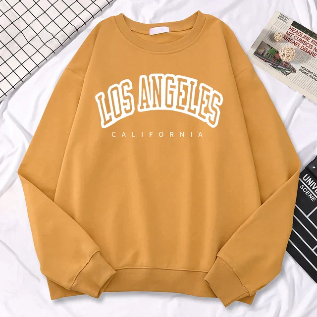 Damen-Sweatshirt in Übergröße - Los Angeles California-Print - Image 8