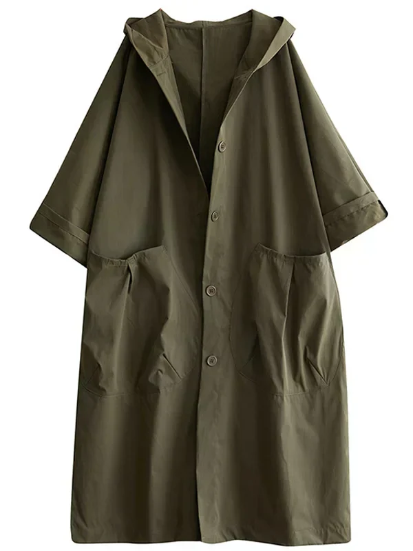 Damen Wasserdichter Trenchcoat - Übergroße Passform mit Tiefen Taschen - Image 3