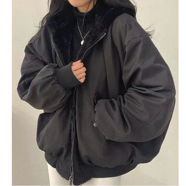 Damen Wende-Winterjacke - Warme Oversized Passform - Image 3