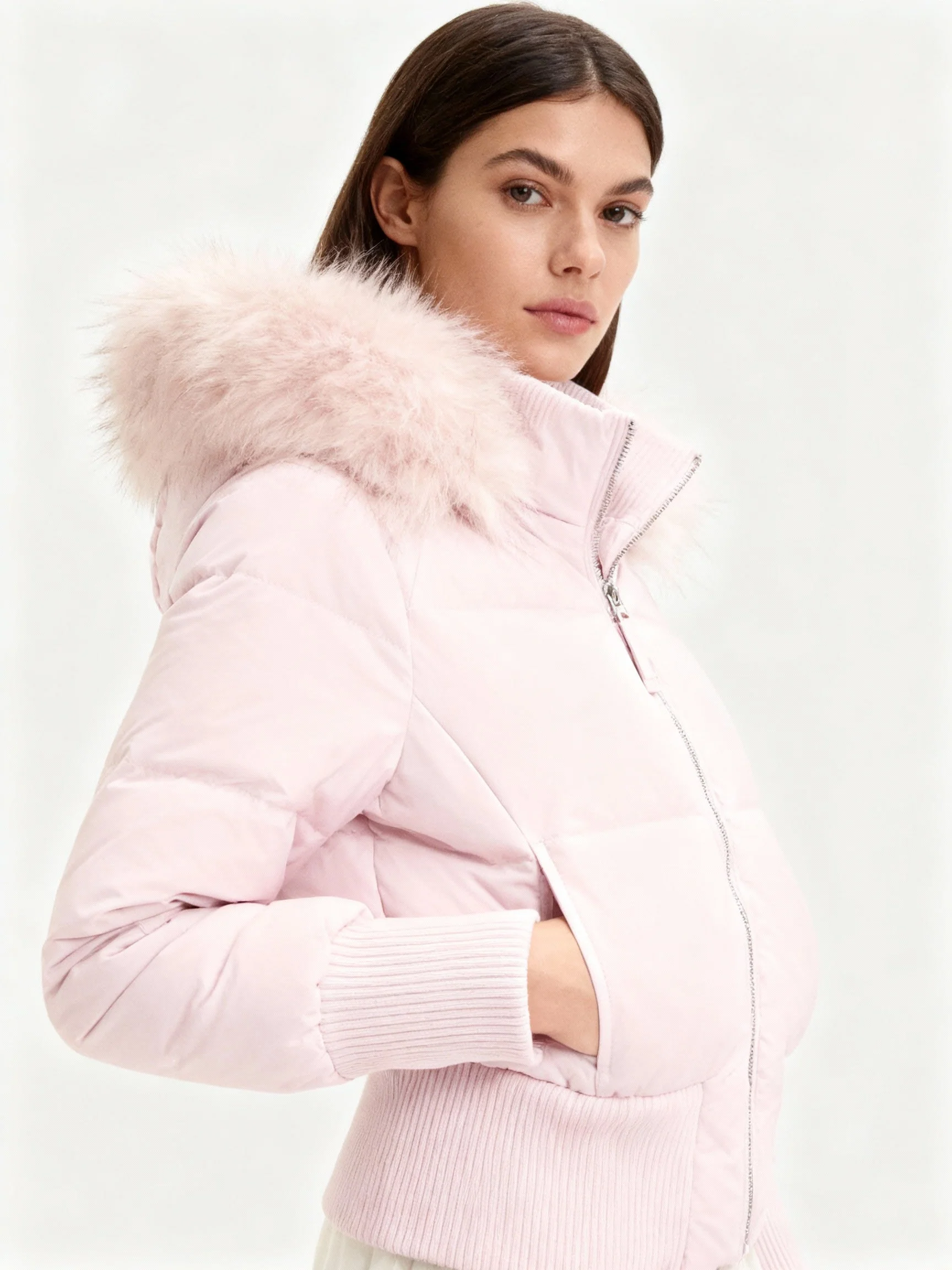 Damen Winter Parka Jacke - Abnehmbare Kapuze & Elastische Bündchen - Image 4