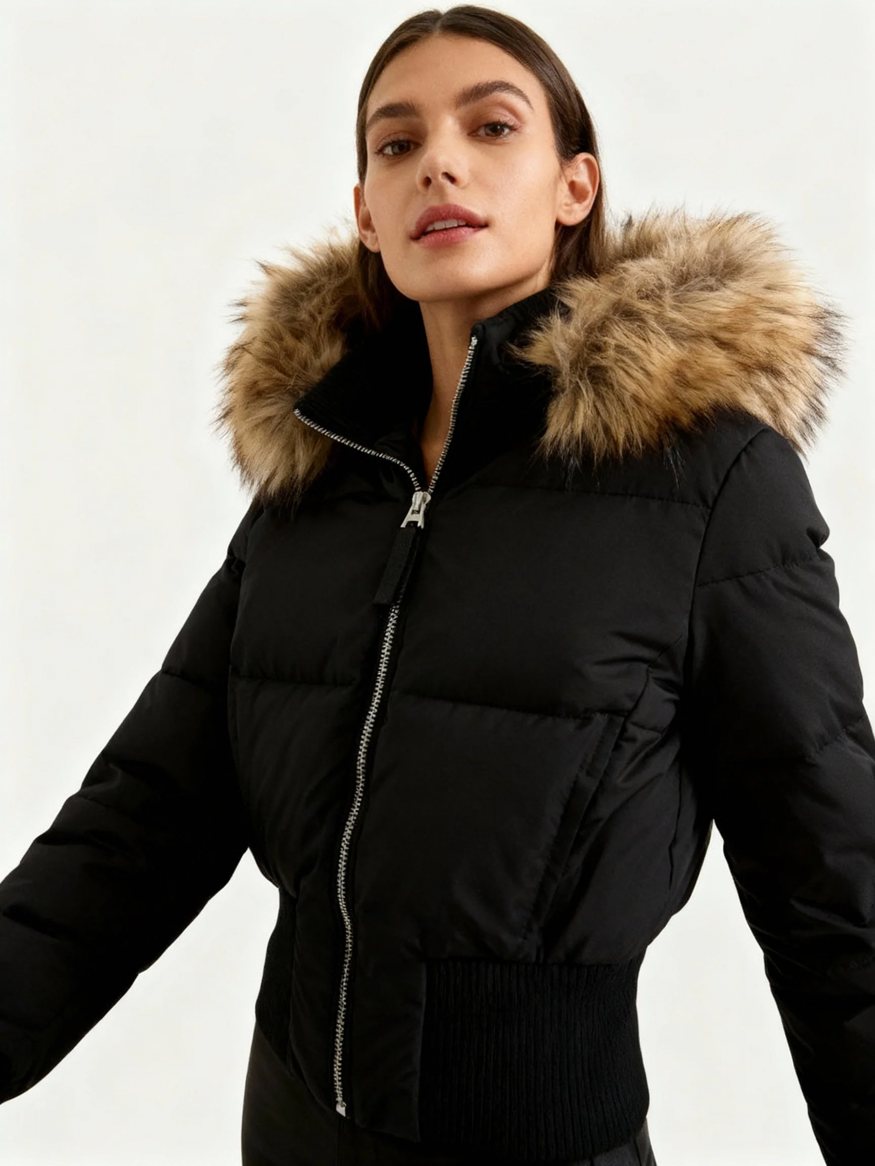 Damen Winter Parka Jacke - Abnehmbare Kapuze & Elastische Bündchen - Image 6