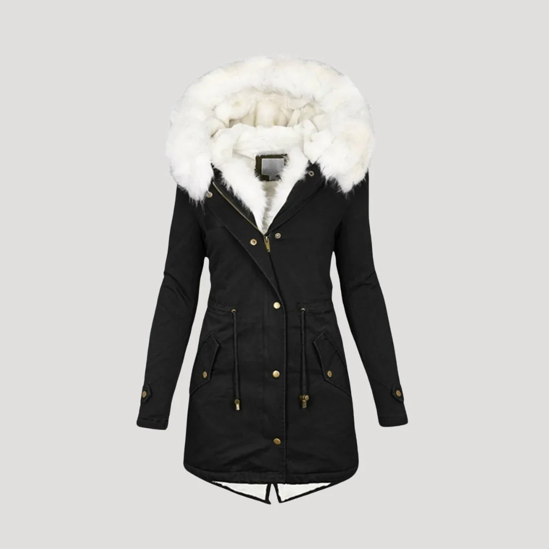 Damen-Winterparka – mit Kapuze und Gürtel - Image 3